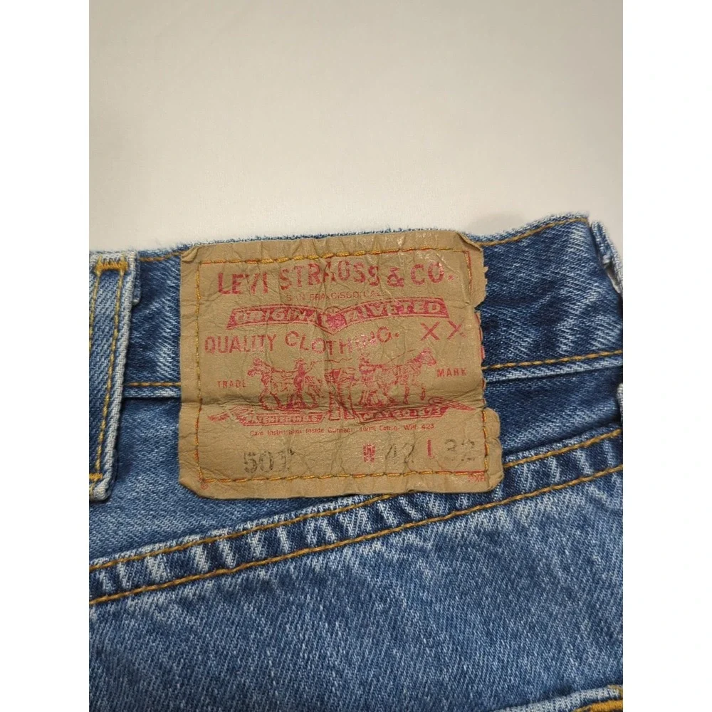 Vintage Levis 501 Button Fly Denim Jeans 42x32 (40x30) 80s 90s pants 3#‎ Button